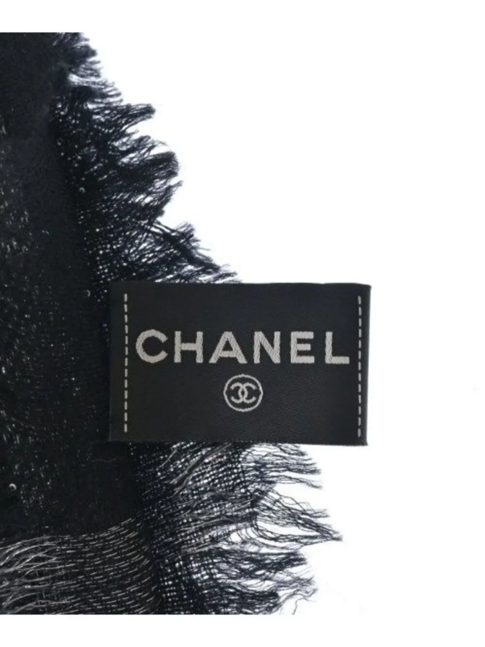 Chanel Shawl Scarf Black